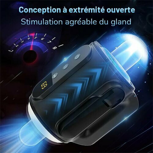 Masturbateur automatique pour hommes avec deux poignées et des vibrations de stretch avec 9 fréquences - photo 4