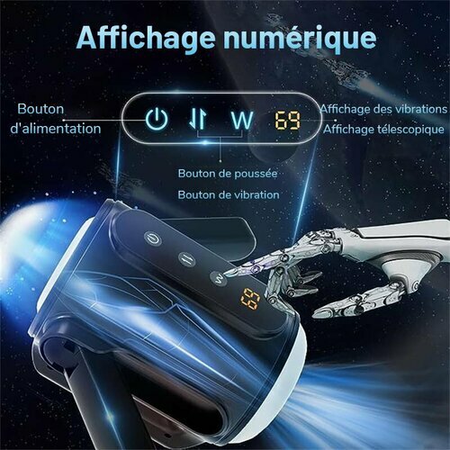 Masturbateur automatique pour hommes avec deux poignées et des vibrations de stretch avec 9 fréquences - photo 5