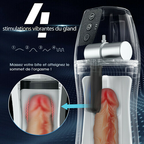 Masturbateur Cup 3 en 1 avec succion, vibration et fonction d'orgasme - photo 3