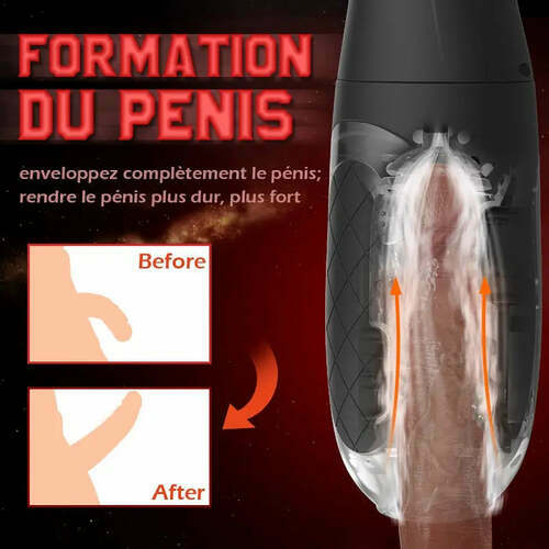 Masturbateur cup automatique, sexe oral, 4 modes de succion, 10 modes de vibration - photo 5