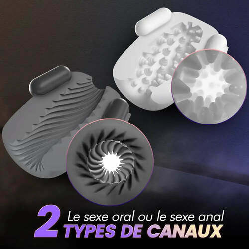 Masturbateur cup avec 2 manches de pénis vibrateur, intensité réglable et modes de vibration variés, Moruioy - photo 3