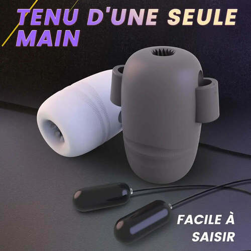 Masturbateur cup avec 2 manches de pénis vibrateur, intensité réglable et modes de vibration variés, Moruioy - photo 6