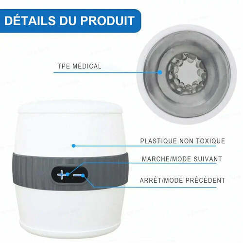Masturbateur Cup manuelle bidirectionnelle avec 12 modes de vibration - photo 8