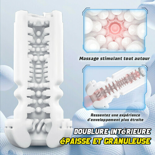 Masturbateur Cup pour hommes avec 4 modes d'étirement et fonction de chauffage avec housse anti-poussière ajustable - photo 4