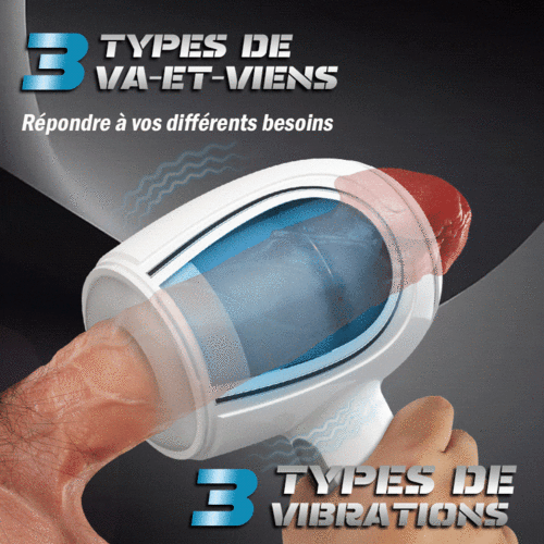 Masturbateur manuel automatique à 6 fréquences de poussée et de vibration pour homme - photo 2