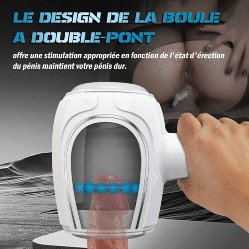 Masturbateur manuel automatique à 6 fréquences de poussée et de vibration pour homme - photo 4