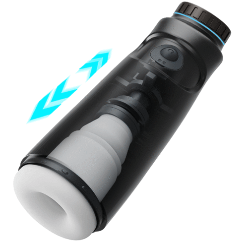 Masturbateur noir pour homme à vitesse réglable et sans palier pour pousser et tordre - photo 1