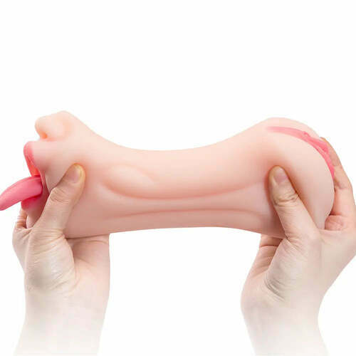 Masturbateur réaliste avec dents simulées pour sexe oral masculin, vaginette, poids de 482 g - photo 5