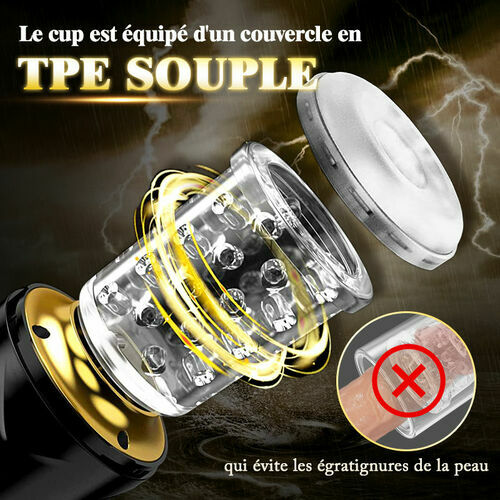 Masturbateur rotatif mains libres pour hommes - photo 2