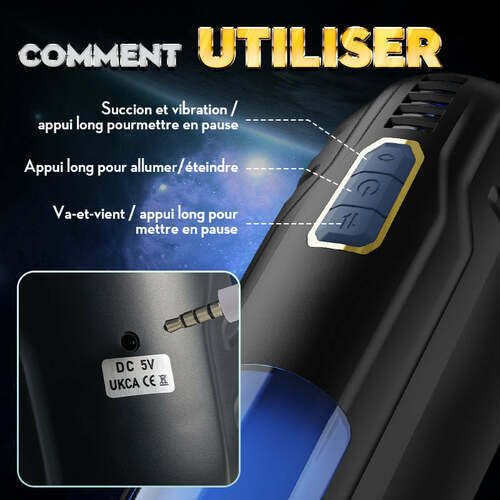 Masturbation électrique Océan avec mouvements de va-et-vient, succion et vibrations - photo 5