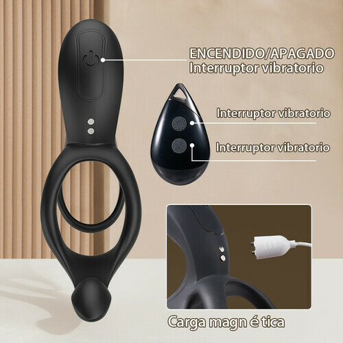 Maxwell 9 Vibrations Anneau Vibrant Couple pour Stimulation du Périnée, du Point C et du Point G - photo 2