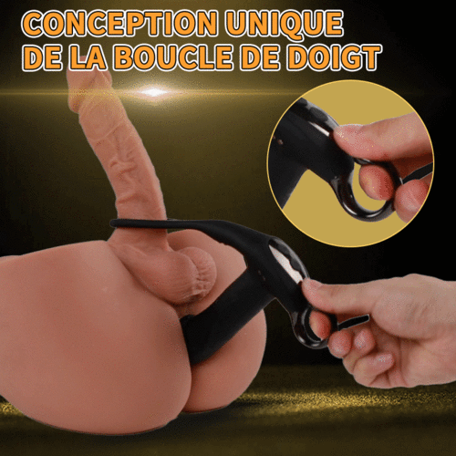 【Meilleure vente des nouveautés】Boucle de doigt 10 vibrations va-et-vient Masseur de prostate
