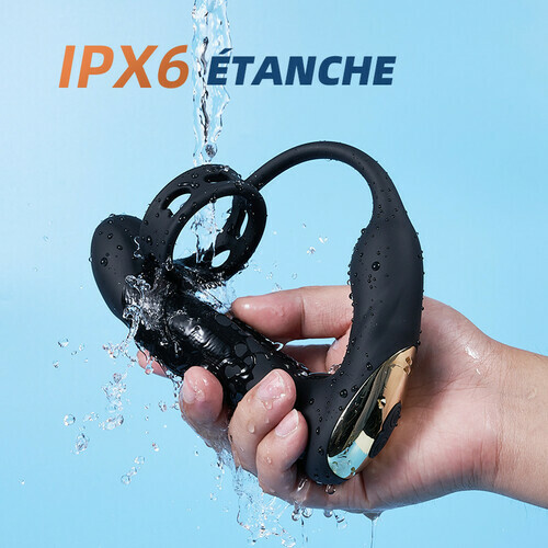 【NEW】Masseur de prostate en silicone vibrant et battant avec anneau pénien - photo 5