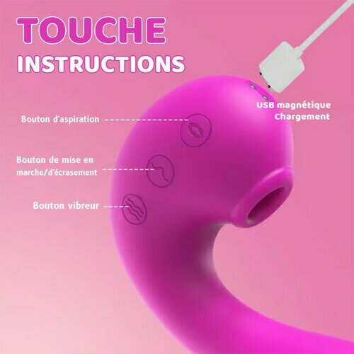 Nimue - 10 Vibrations 5 Battements Sucer Léchage Clitoridien et Vibrateur Point G - photo 4