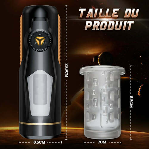 【NOUVEAU】Dylan Masturbateur Cup Automatique 2 en 1 Vulve Bouche 5 Va-et-vient Rotation - photo 4