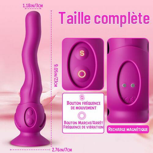 Nouvelle technologie de vibration ondulante – Vibromasseur point G pour clitoris & anal avec base à ventouse amovib - photo 3