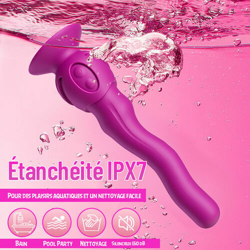 Nouvelle technologie de vibration ondulante – Vibromasseur point G pour clitoris & anal avec base à ventouse amovib - photo 4