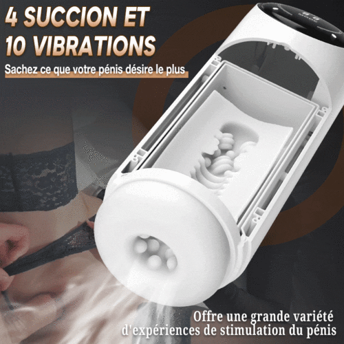 【Offrir un cadeau】4 Poussée 4 Aspiration 10 Vibration Fonction chauffante Masturbateur cup - photo 4