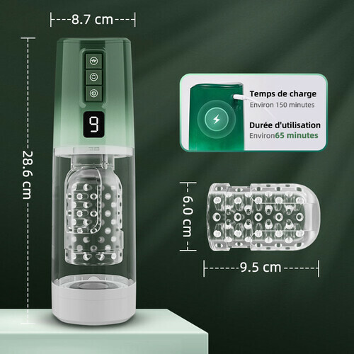 【Offrir un cadeau】HULK Masturbateur de 8 téléscopique 8 rotation