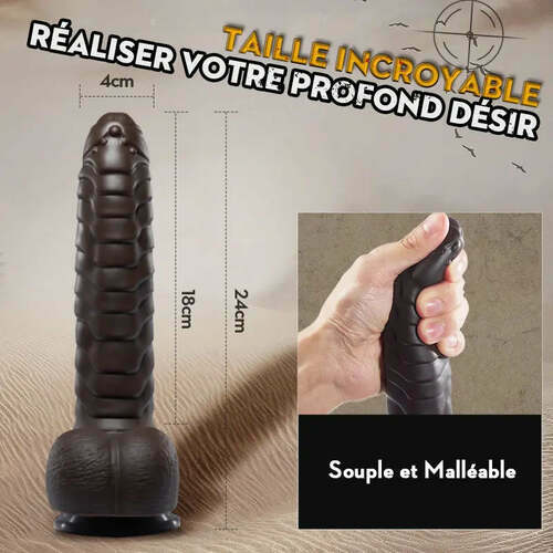 PANGOLIN 3 EN 1 Gode anal et vaginal de 4 cm de diamètre et 18 cm de long - photo 4