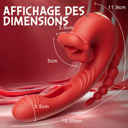 Petit Ange - 9 fréquences mordent, vibrent, frappent, stimulent le clitoris, le vagin et l'anus simultanément - photo 6