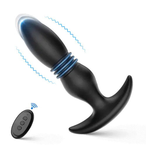 Plug anal vibromasseur pour prostate avec 3 plis, 7 télescopiques et 7 vibrations - photo 1