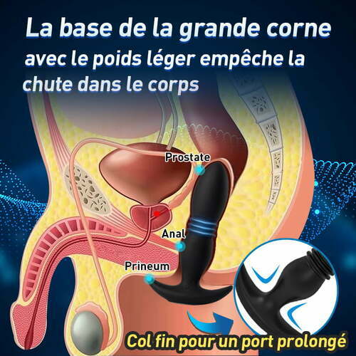Plug anal vibromasseur pour prostate avec 3 plis, 7 télescopiques et 7 vibrations - photo 2