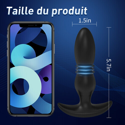 Plug anal vibromasseur pour prostate avec 3 plis, 7 télescopiques et 7 vibrations - photo 4