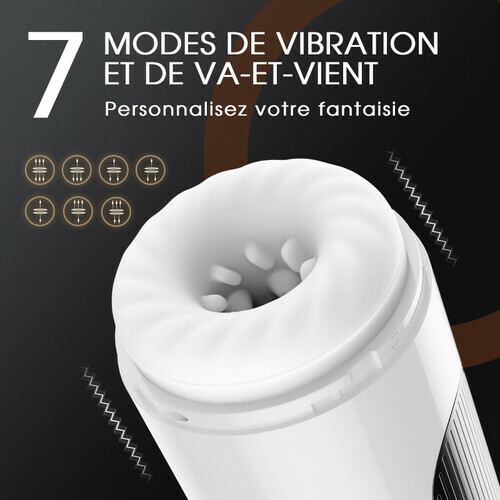 Saith - Masturbateur Cup Portable à 7 Va-et-Vient Vibrant et Chauffant - photo 2