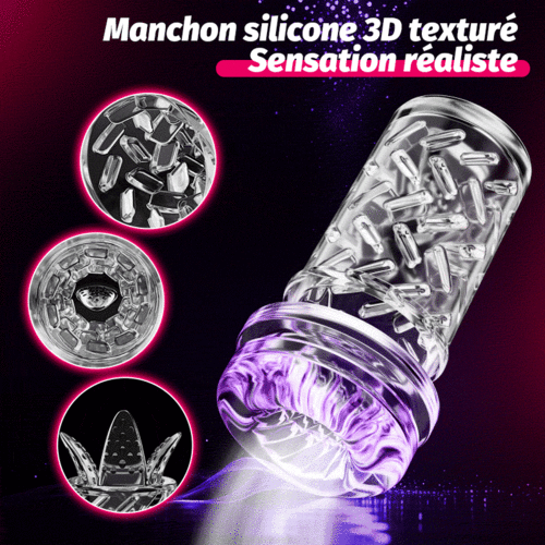 Vortex - 7 Suceur SPA double température Agrandisseur d'os 7 Massage rotatif à 360° Masturbateur - photo 5