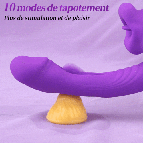Isolde – Vibrateur amélioré avec bouche, langue léchant la clitoris et battements sur le point G - photo 4