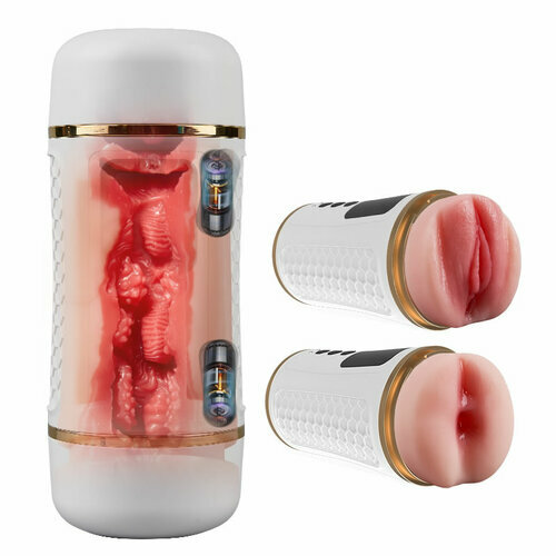 【New! Free lube 7 Days】Throb - Entraîneur d'endurance vibrant double extrémité Edging Retard & Renforceur d'enduran - photo 2