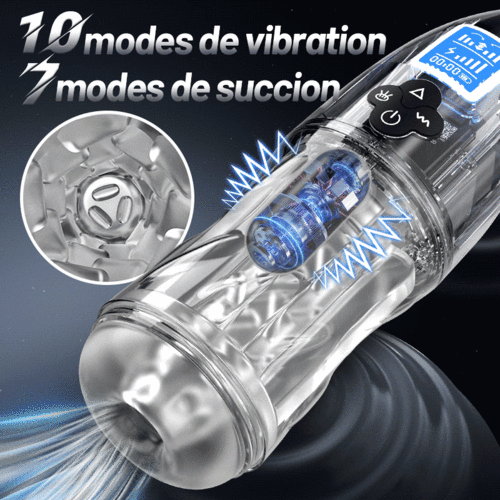 Rogen - Transparence totale Vibration & Succion de Sensation fellation & voix Masturbateur m - photo 2