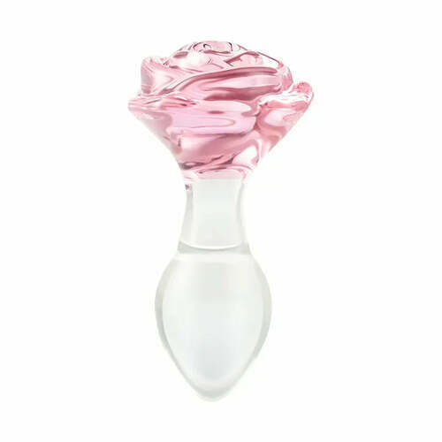 Rosy Plug Anal en verre avec base rose - photo 1