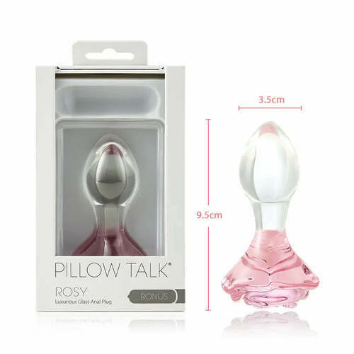 Rosy Plug Anal en verre avec base rose - photo 4