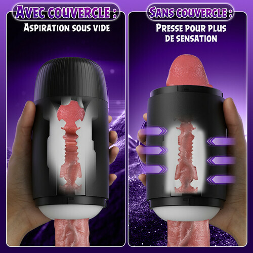 Selena - Masturbateur masculin 8 coups de langue et claques avec 2 moteurs de vibration et massage - photo 3