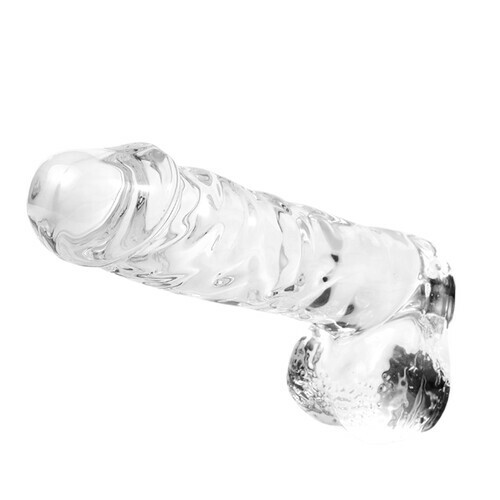 Simulation de phallus en verre transparent couleur transparente - photo 1