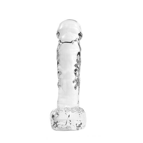 Simulation de phallus en verre transparent couleur transparente - photo 2