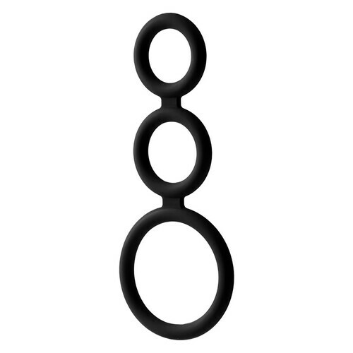 Agrandisseur de pénis en silicone à 3 anneaux - photo 1