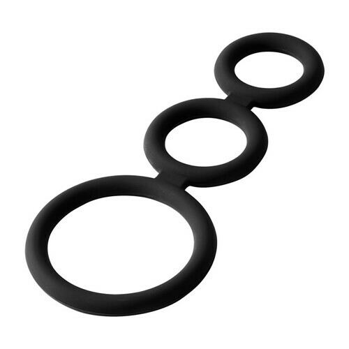 Agrandisseur de pénis en silicone à 3 anneaux - photo 2