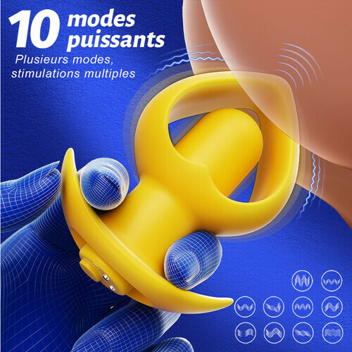 Plug anal vibrant portable en silicone, rechargeable par USB - photo 2