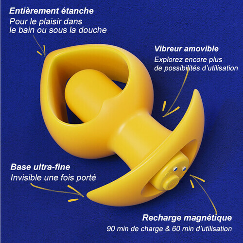 Plug anal vibrant portable en silicone, rechargeable par USB - photo 5