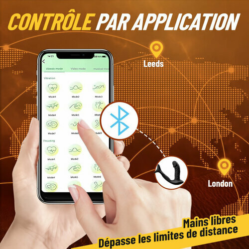 Vibromasseur Anal Ondulant & Vibrant à 9 Modes avec Contrôle par Application et Anneau Pénien - photo 5