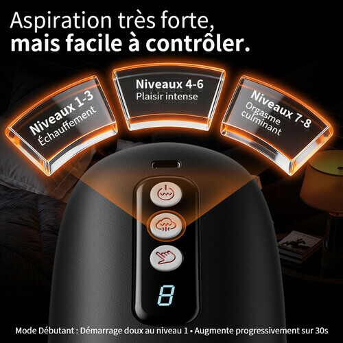 Sophia - Aspiration Puissante Meilleur Rapport Qualité-Prix Dimensionnement Cristal Clair Masturbateur Masculin Aut - photo 4