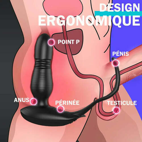 Stimulateur prostatique Man-love avec 10 mouvements de va-et-vient, vibrations et multi-stimulati - photo 3