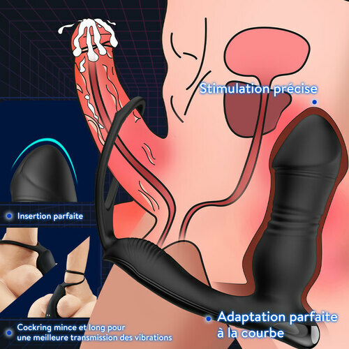 Stimulation anale et périnéale avec 8 mouvements de va-et-vient, 8 modes de vibration et 3 moteurs - photo 4