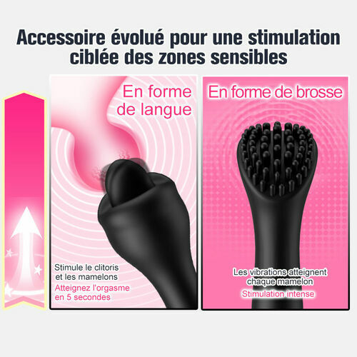 Stylo orgasmique 4 en 1 amélioré avec 3 accessoires interchangeables - photo 5