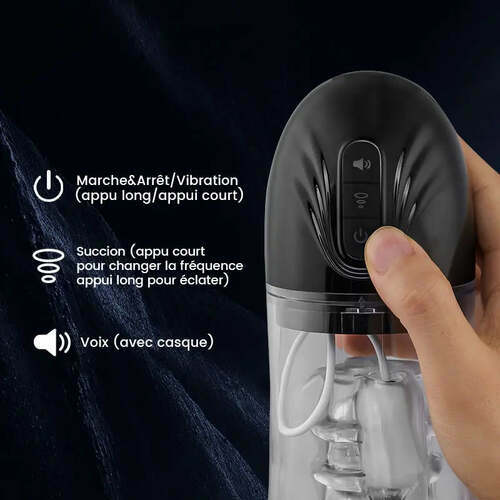 ULTRA-SUCCION Masturbateur cup avec super aspiration et coque transparente - photo 5