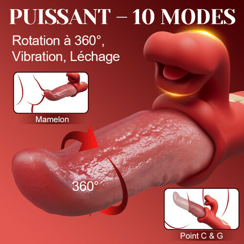 Vesper - Vibrateur langue profonde pour un plaisir prolongé avec 10 mouvements ondulatoires - photo 2