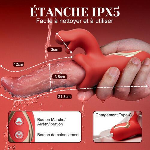 Vesper - Vibrateur langue profonde pour un plaisir prolongé avec 10 mouvements ondulatoires - photo 6
